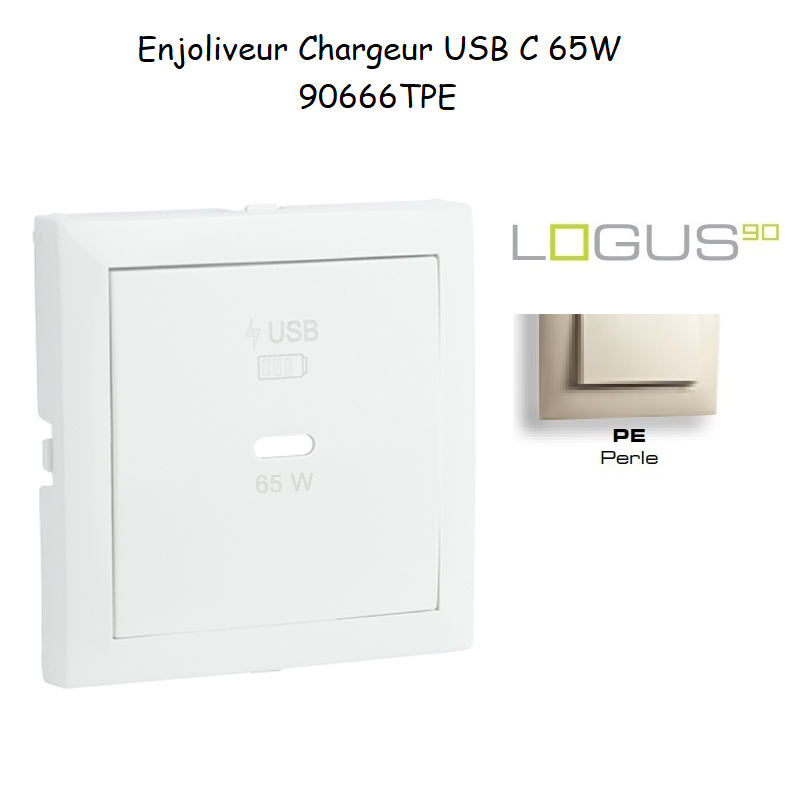 Enjoliveur pour Chargeur USB Type C Power Delivery 65 W 90666TPE