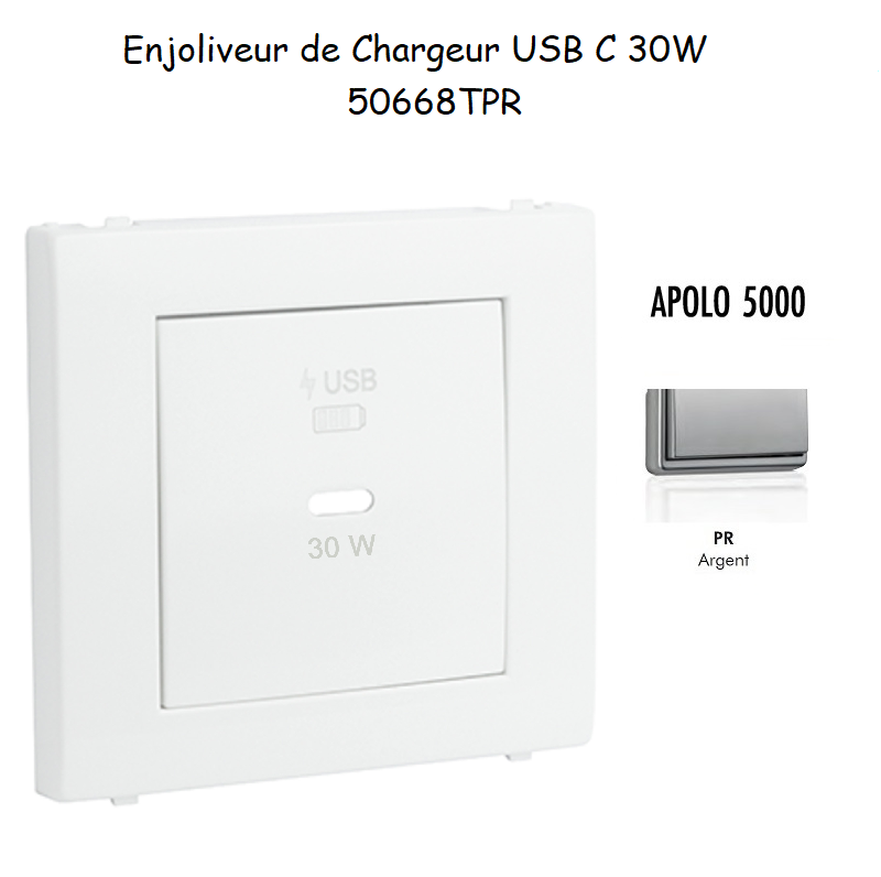 Enjoliveur pour Chargeur USB Type C Power Delivery 30w 50668TPR