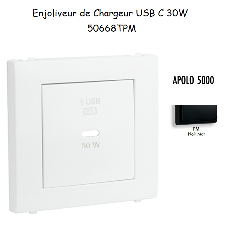 Enjoliveur pour Chargeur USB Type C Power Delivery 30w 50668TPM