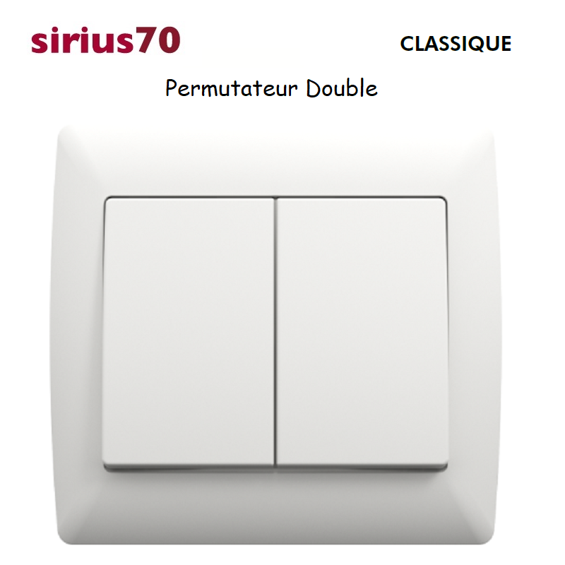 Permutateur double sirius Blanc 70204CBR