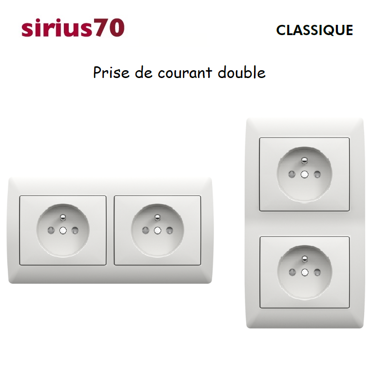 Prise Française double 70CBR
