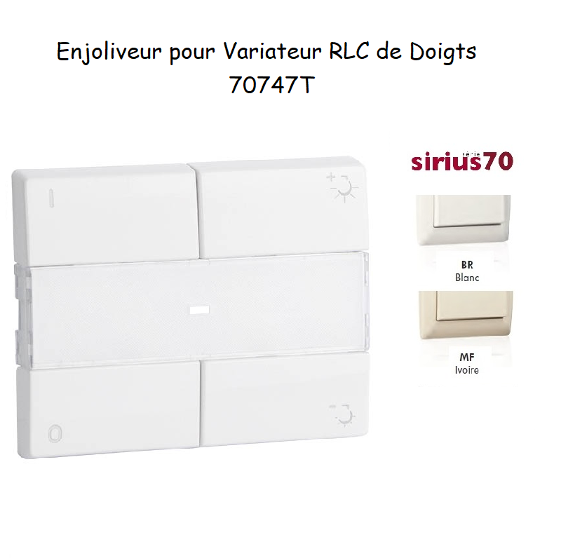 Enjoliveur pour Variateur RLC de doigts Sirius 70 70747T