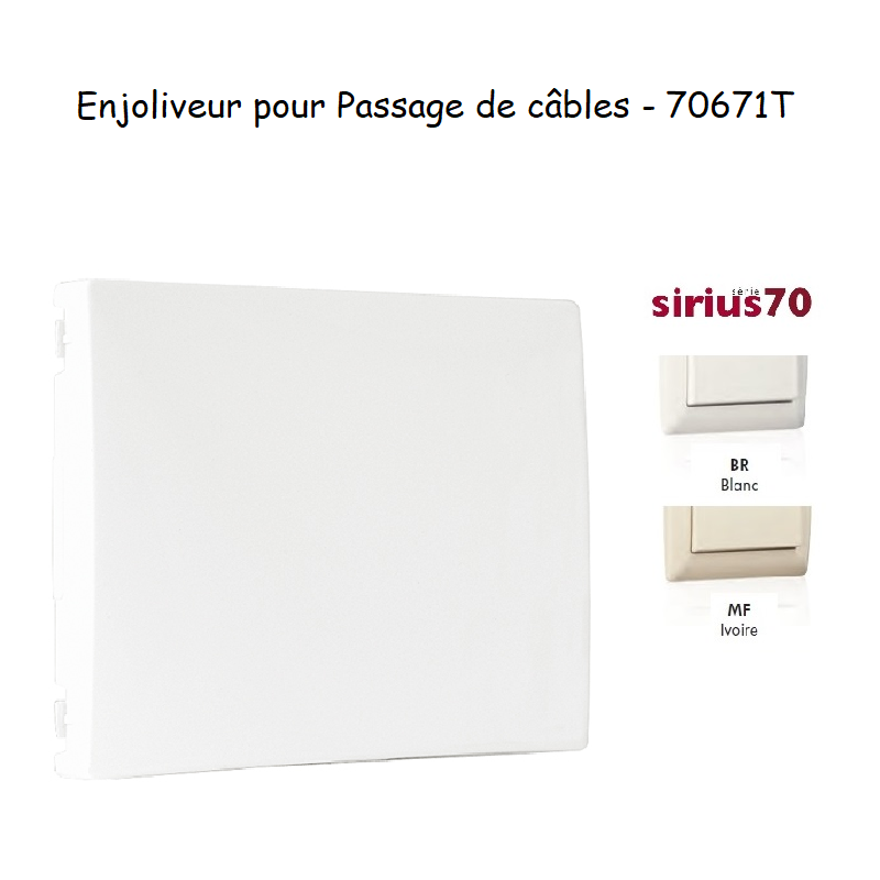 Enjoliveur rosette passage de cables Sirius 70671T