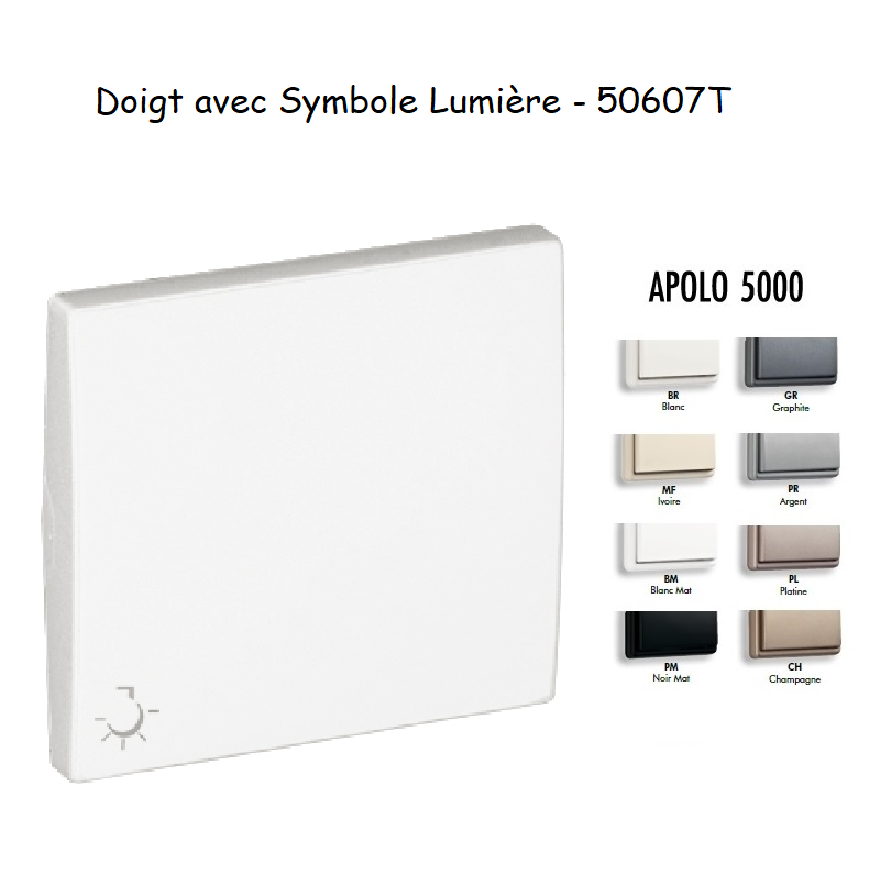 Doigt avec symbole Lumière  APOLO5000 50607T