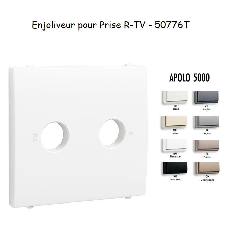 Enjoliveur pour prise R TV APOLO5000 50776T