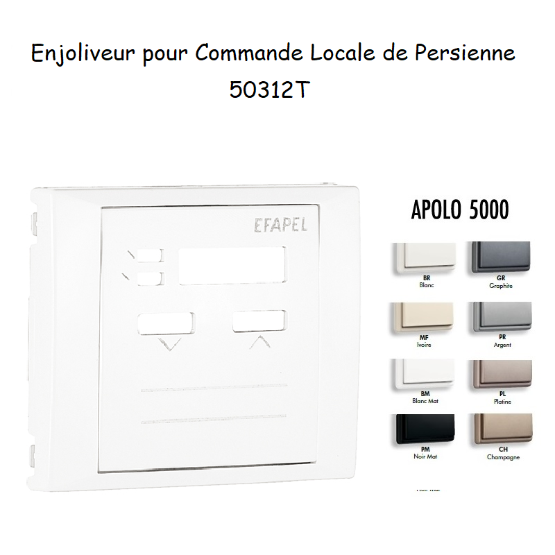 Enjoliveur pour commande Locale de persienne APOLO5000 50312T