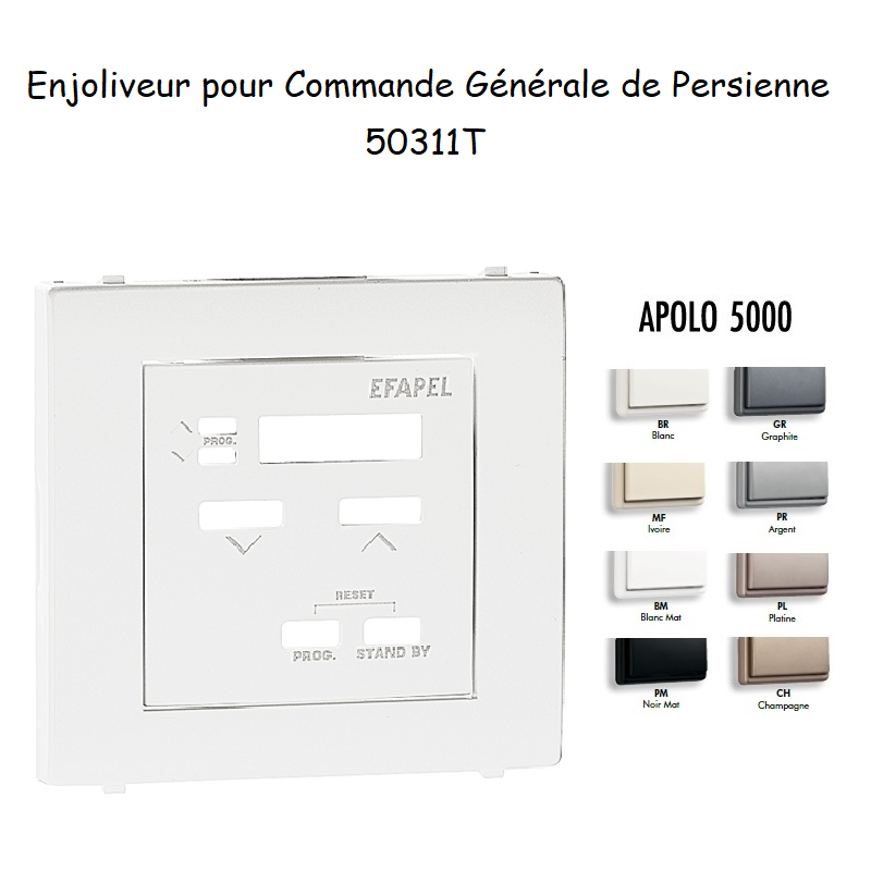 Enjoliveur pour commande générale de persienne APOLO5000 50311T