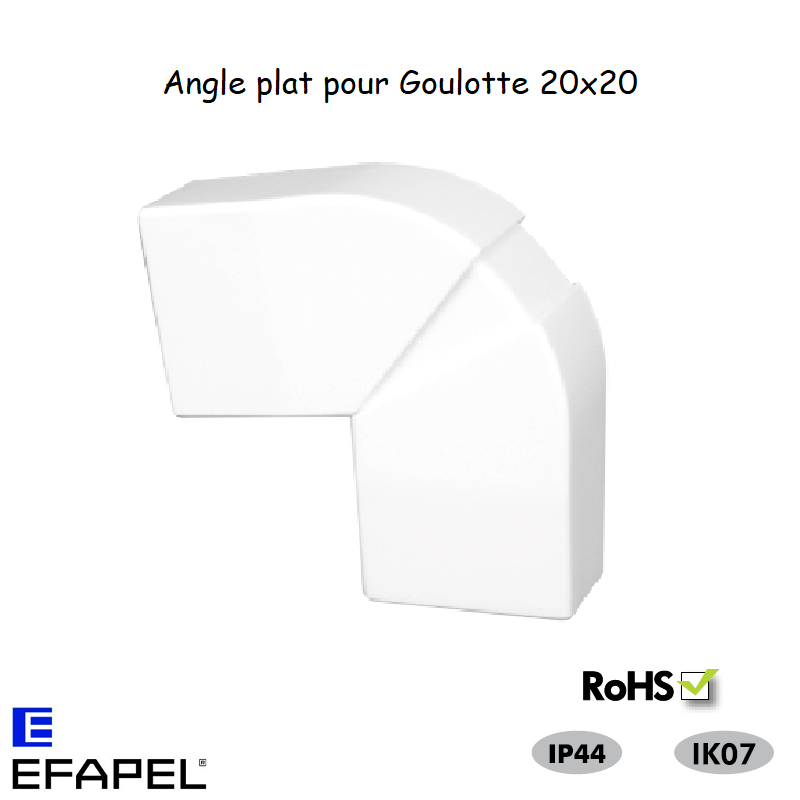 Angle plat pour goulotte série 13 20x20 13123
