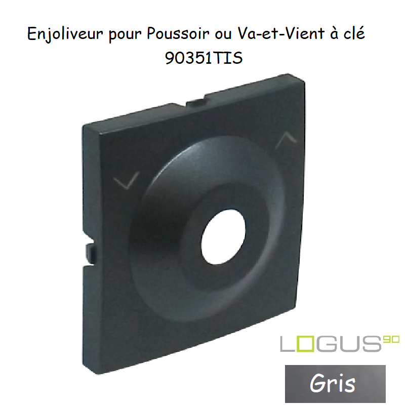 Enjoliveur pour poussoir à clé Logus 90351TIS Gris