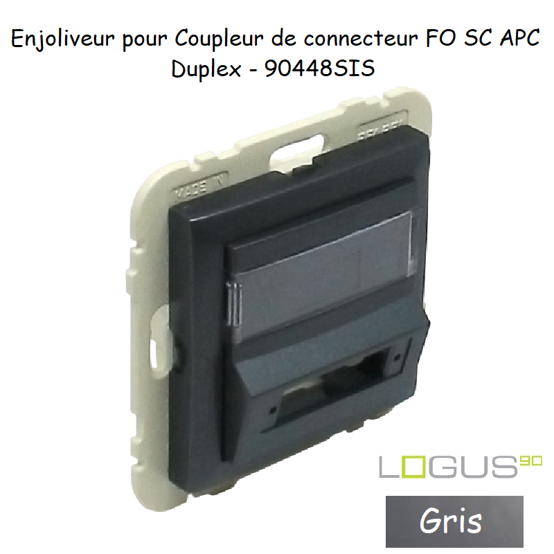 Enjoliveur pour Coupleur de connecteurs FO Logus 90448SIS Gris