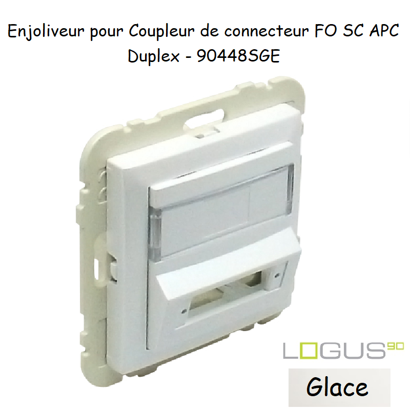 Enjoliveur pour Coupleur de connecteurs FO Logus 90448SGE Glace