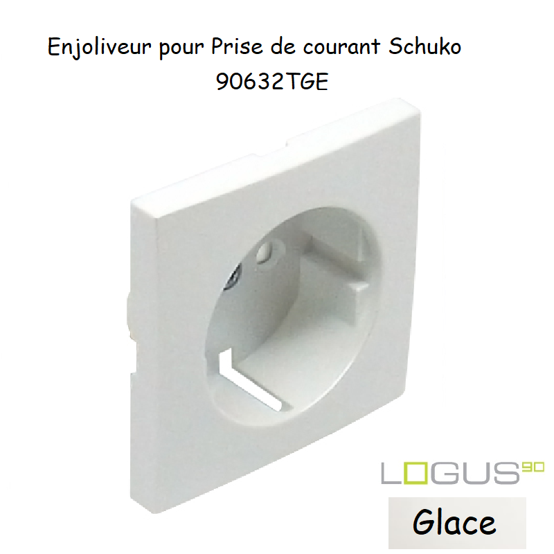 Doigt pour prise de courant schuko LOGUS 90632TGE Glace