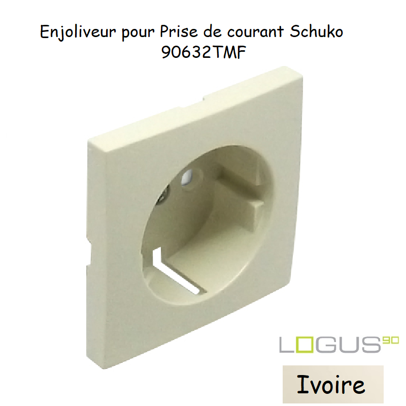 Doigt pour prise de courant schuko LOGUS 90632TMF Ivoire