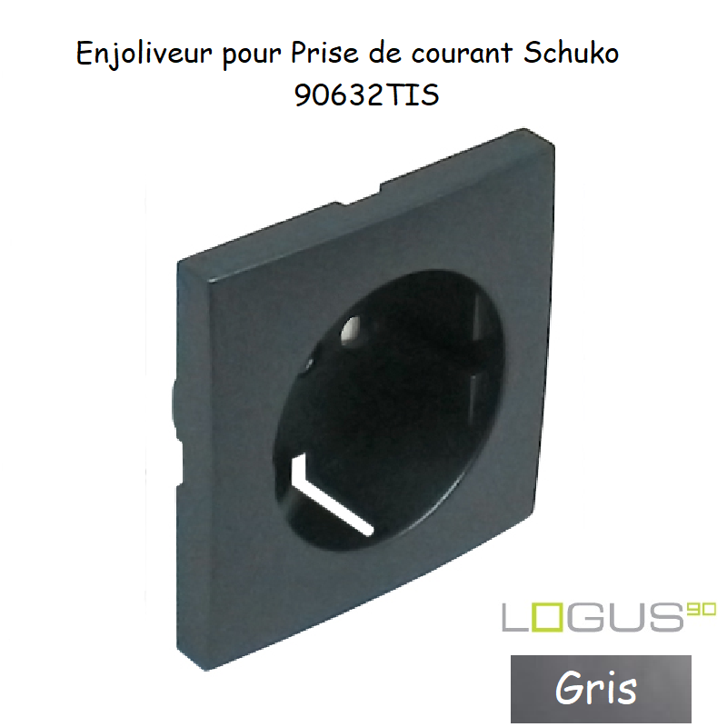 Doigt pour prise de courant schuko LOGUS 90632TIS Gris