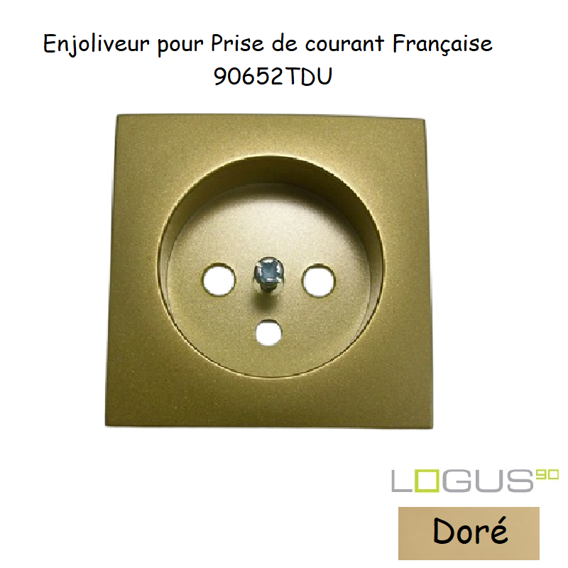 Doigt pour prise de courant française LOGUS 90652TDU Doré