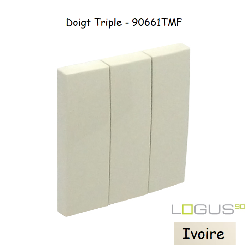 Doigt triple LOGUS 90661TMF Ivoire