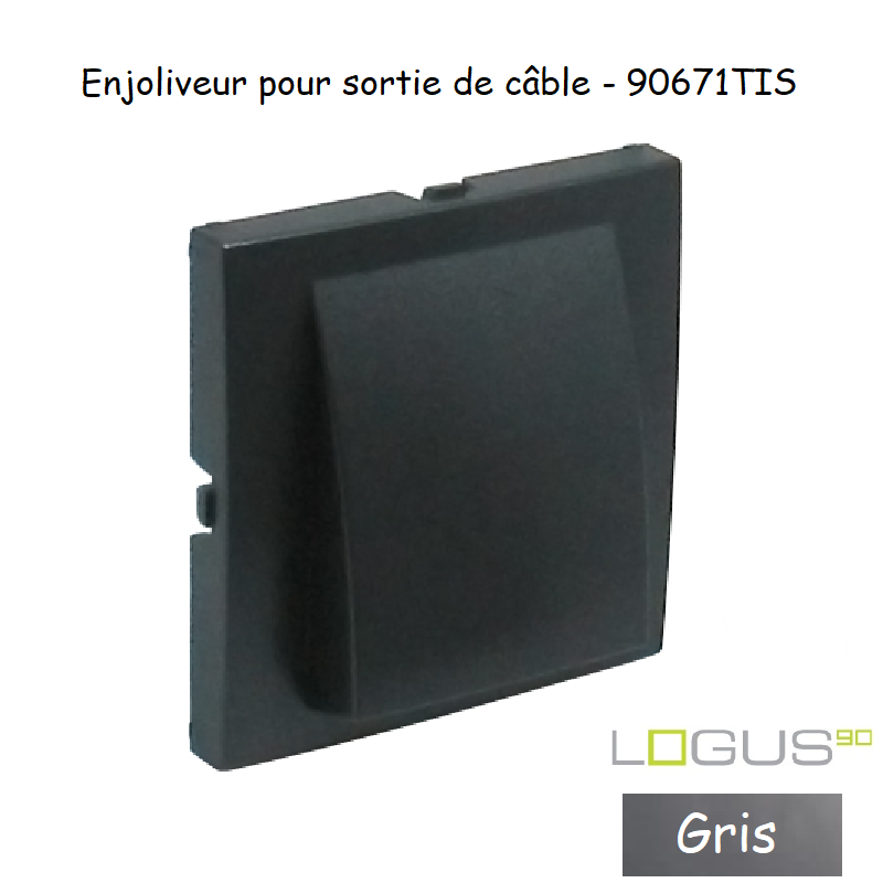 Enjoliveur rosette sortie de câble LOGUS 90671TIS Gris