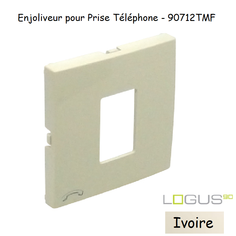 Enjoliveur pour prise de téléphone Logus 90712TMF Ivoire