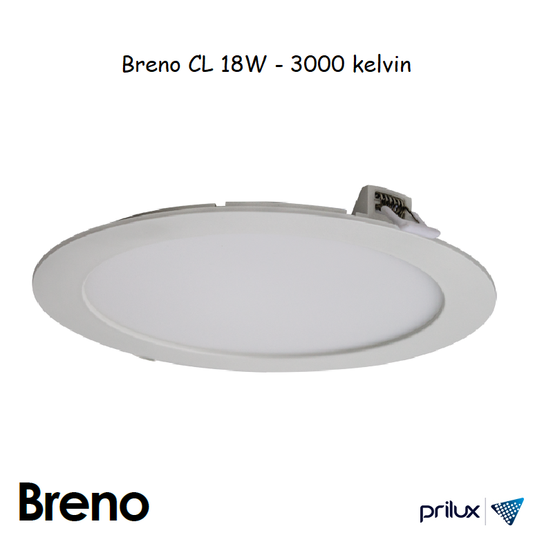 Downlight rond blanc 18w Breno CL 3000 kelvin590532