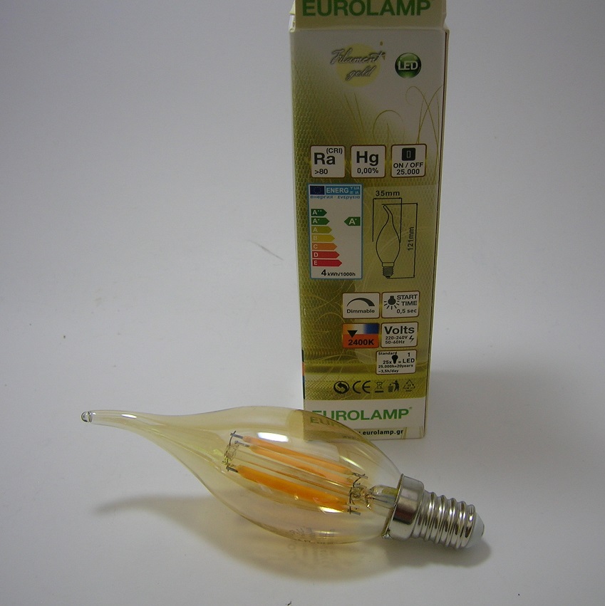 Ampoule LED Filament Coup de vent Eurolamp