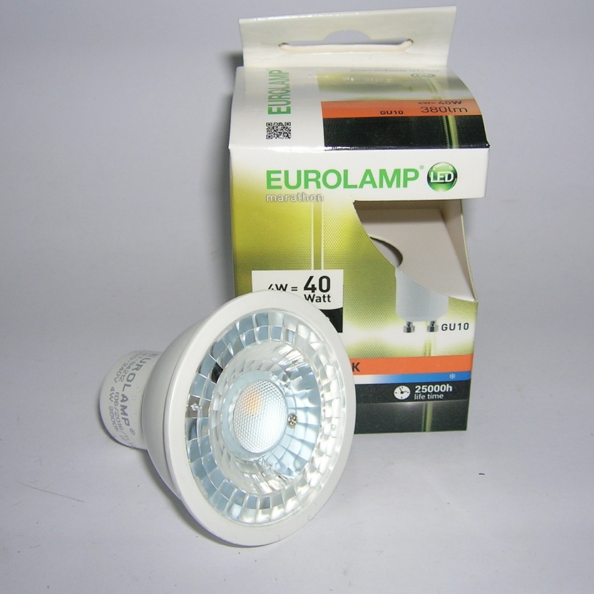 Ampoule LED GU10 4W 3000 kelvin Eurolamp