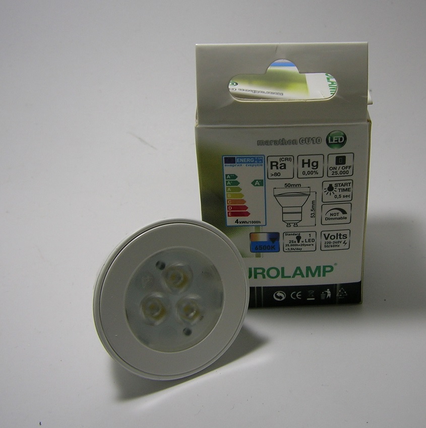 Ampoule LED GU10 4W 6500 kelvin Eurolamp-1