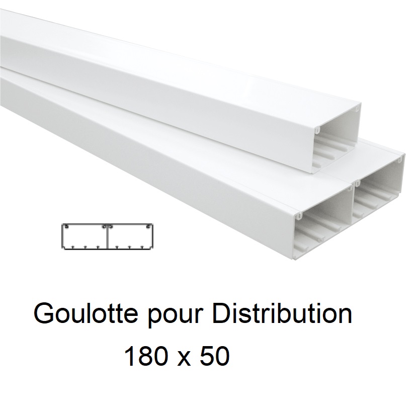 Lot 2 Goulottes de Distribution 180x50mm - 4ml