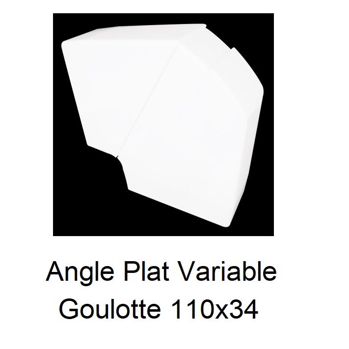 Angle plat Variable Goulotte 110x34 10083RBR