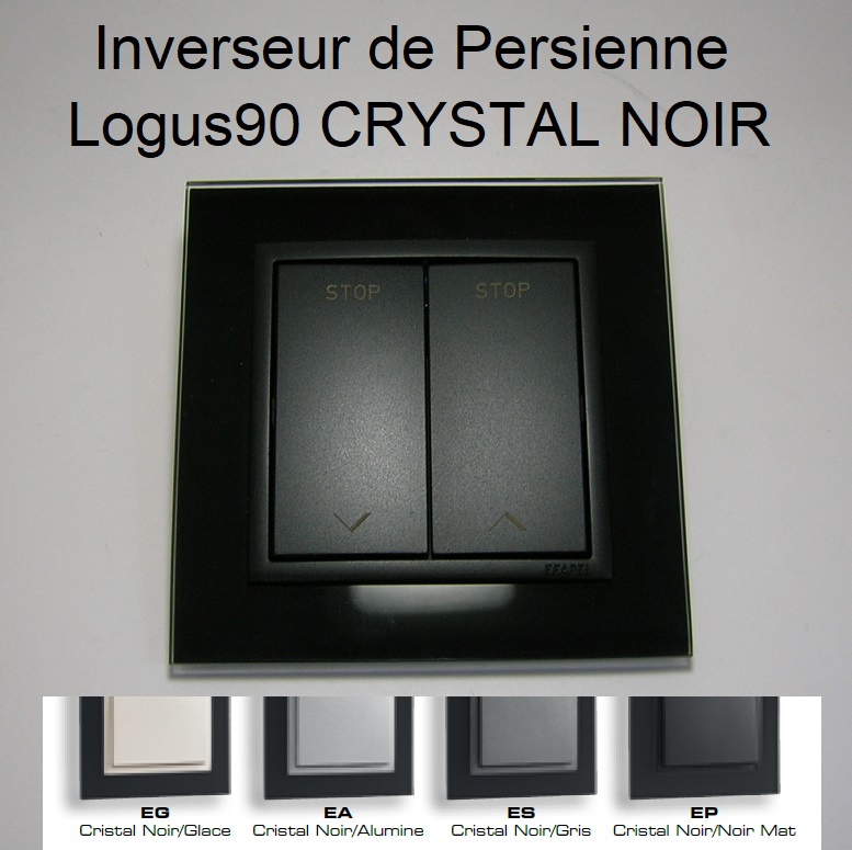 Inverseur de persienne logus90 crystal Noir