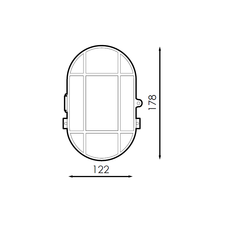 Dimensions applique PVC 967075 ou 967099