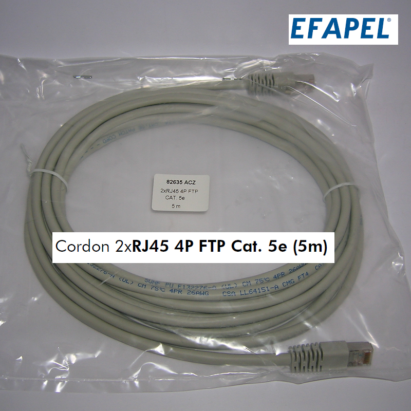 Cordon 2xRJ45 4P FTP Cat. 5e - 5 m 82635ACZ