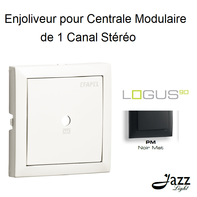 Enjoliveur pour Centrale Modulaire de 1 Canal Stéréo Logus90 - NOIR MAT