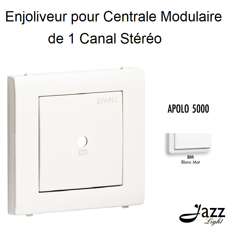 Enjoliveur pour centrale modulaire de 1 canal stéréo APOLO5000 50851TBM Blanc MAT