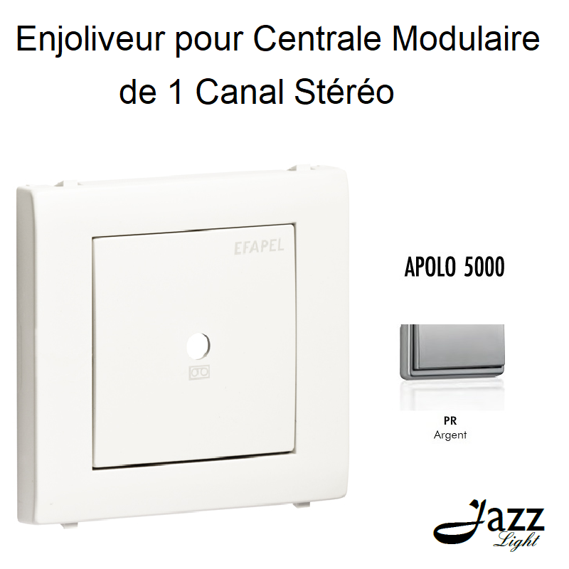 Enjoliveur pour centrale modulaire de 1 canal stéréo APOLO5000 50851TPR Argent