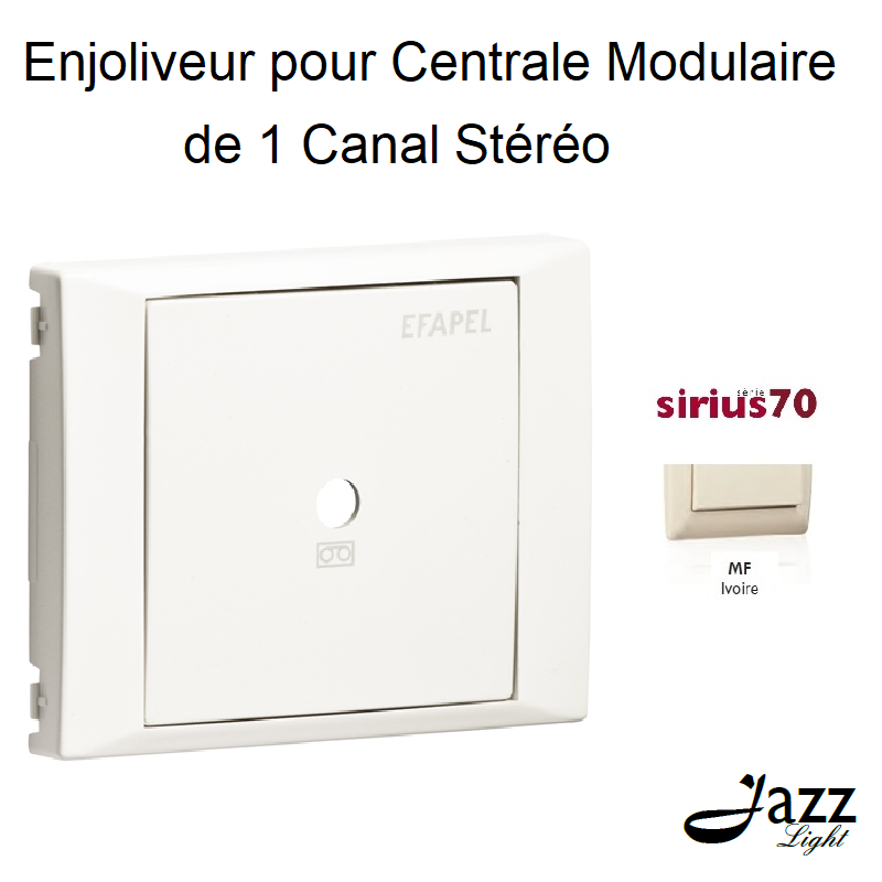Enjoliveur pour Centrale Modulaire de 1 Canal Stéréo Sirius70 - IVOIRE