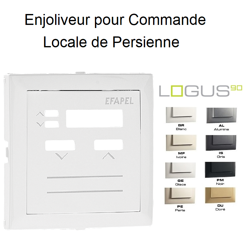 Enjoliveur pour Commande LOCALE de Persienne LOGUS90