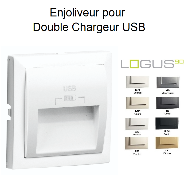 Enjoliveur pour Prise USB Double LOGUS90