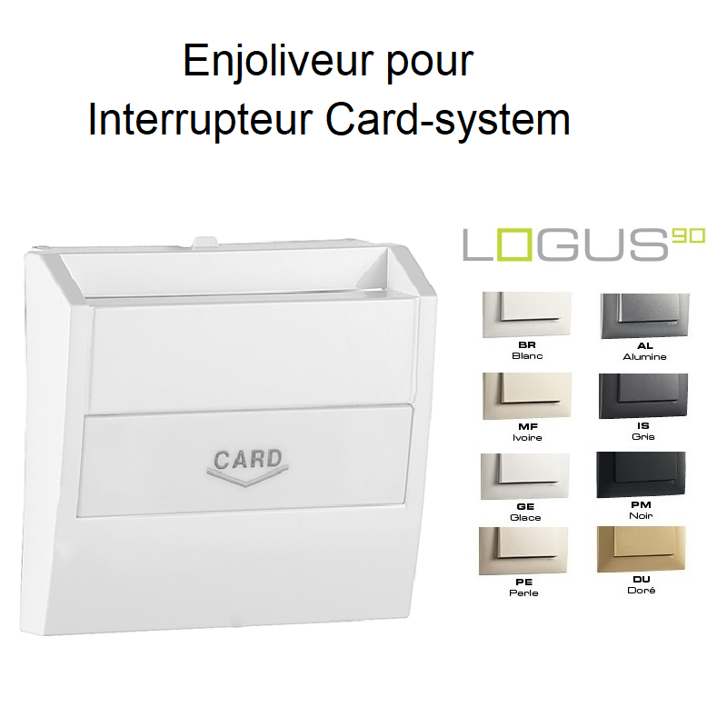 Enjoliveur pour interrupteur card-system LOGUS 90731T