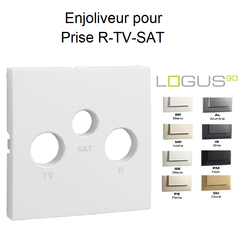 Enjoliveur pour Prise R-TV-SAT 3 sorties LOGUS90