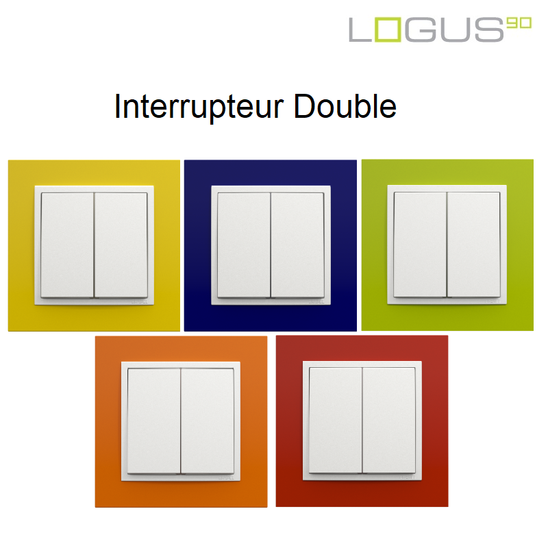 Interrupteur double animato couleur logus90