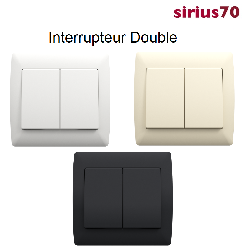 Interrupteur Doigt Double Complet - Sirius 70 Classique