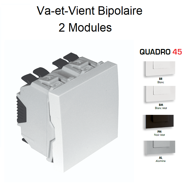 Va-et-Vient Bipolaire 2 modules Quadro 45077S