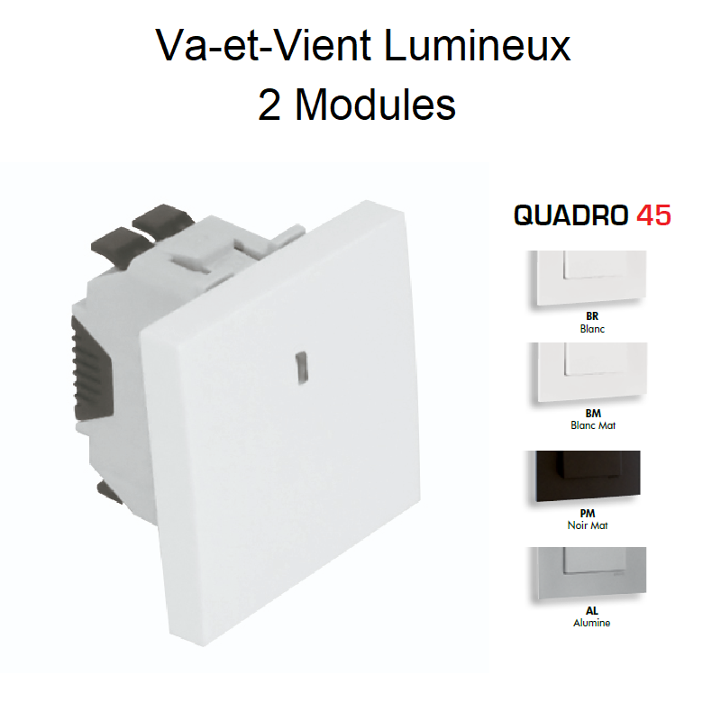 Va-et-Vient lumineux 2 modules Quadro 45072S