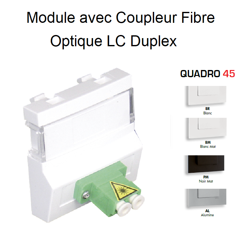 Module avec coupleur de fibre optique LC Duplex Quadro 45449S