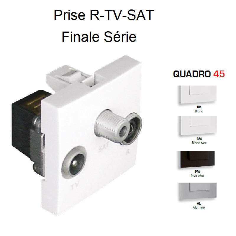 Prise R-TV-SAT Finale Série Quadro 45555S