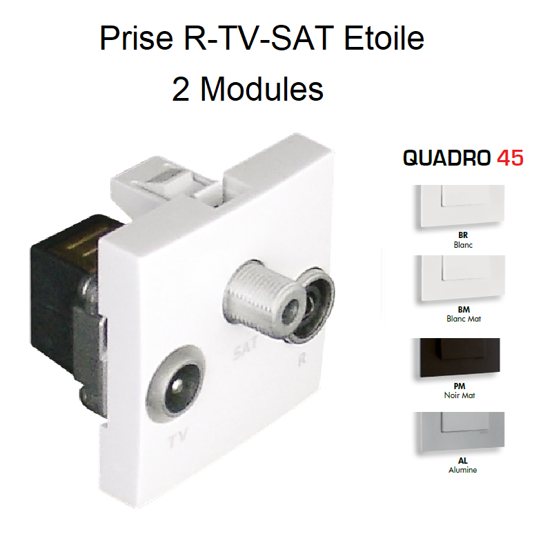Prise R-TV-SAT Etoilr Quadro 45543S
