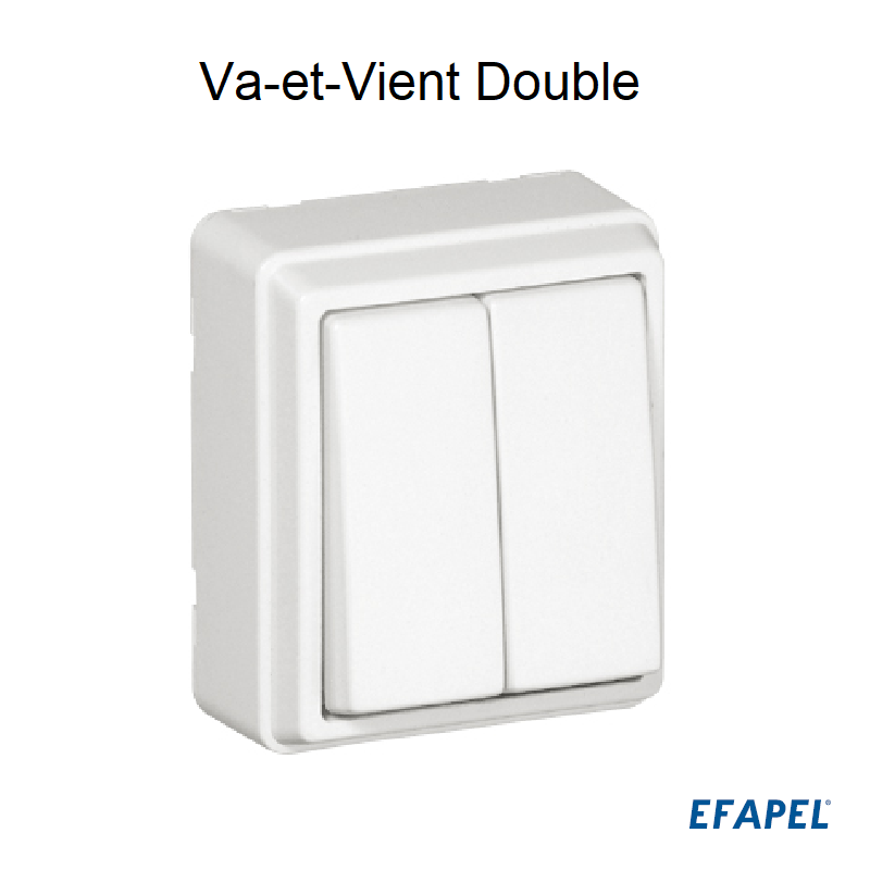 Interrupteur Va-et-Vient Double Série 3700 EFAPEL 37101C