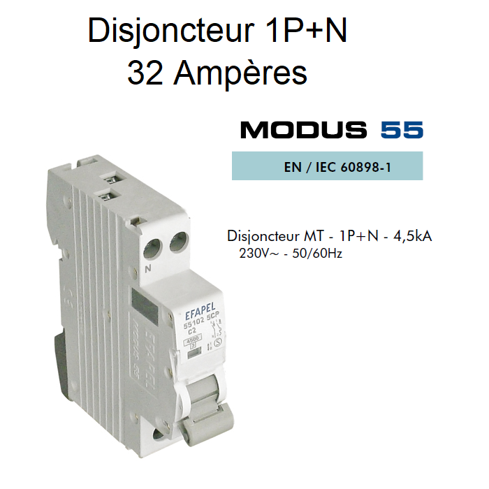 Disjoncteur Magnétothermique Plus 32A 55132 5CP