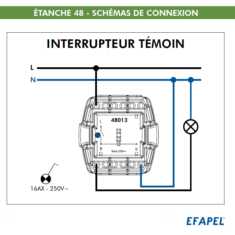 Schéma de connexion étanche48 48013