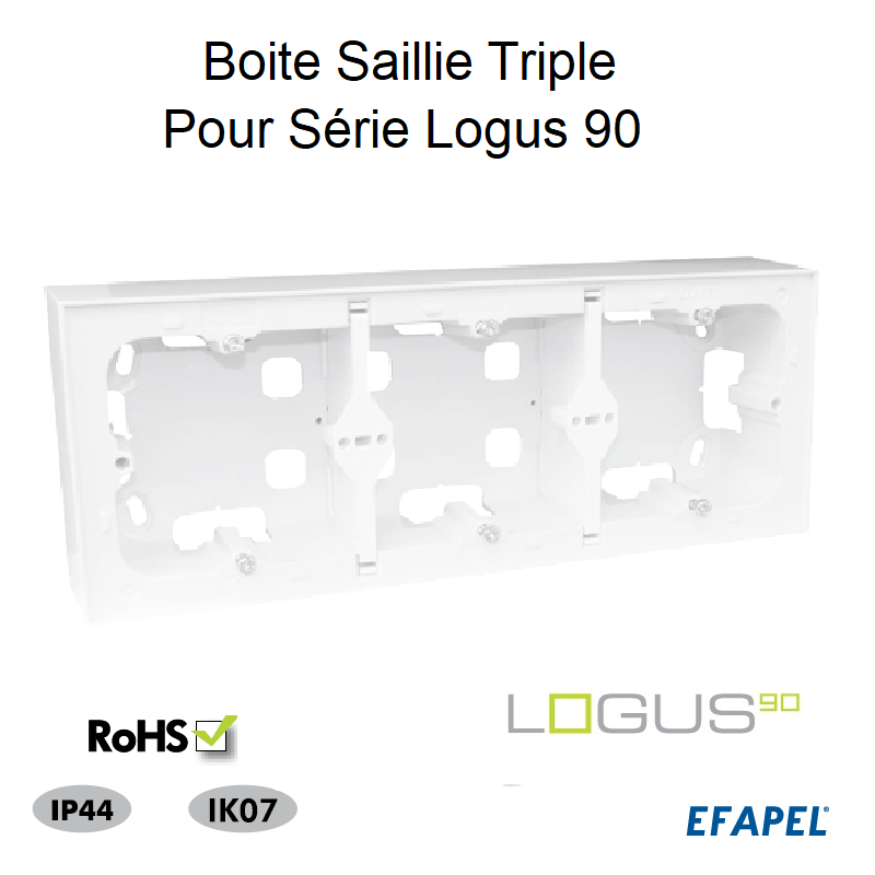 Boite SaillieTriple pour Logus90pour goulotte série 10 Moulures 10995ABR